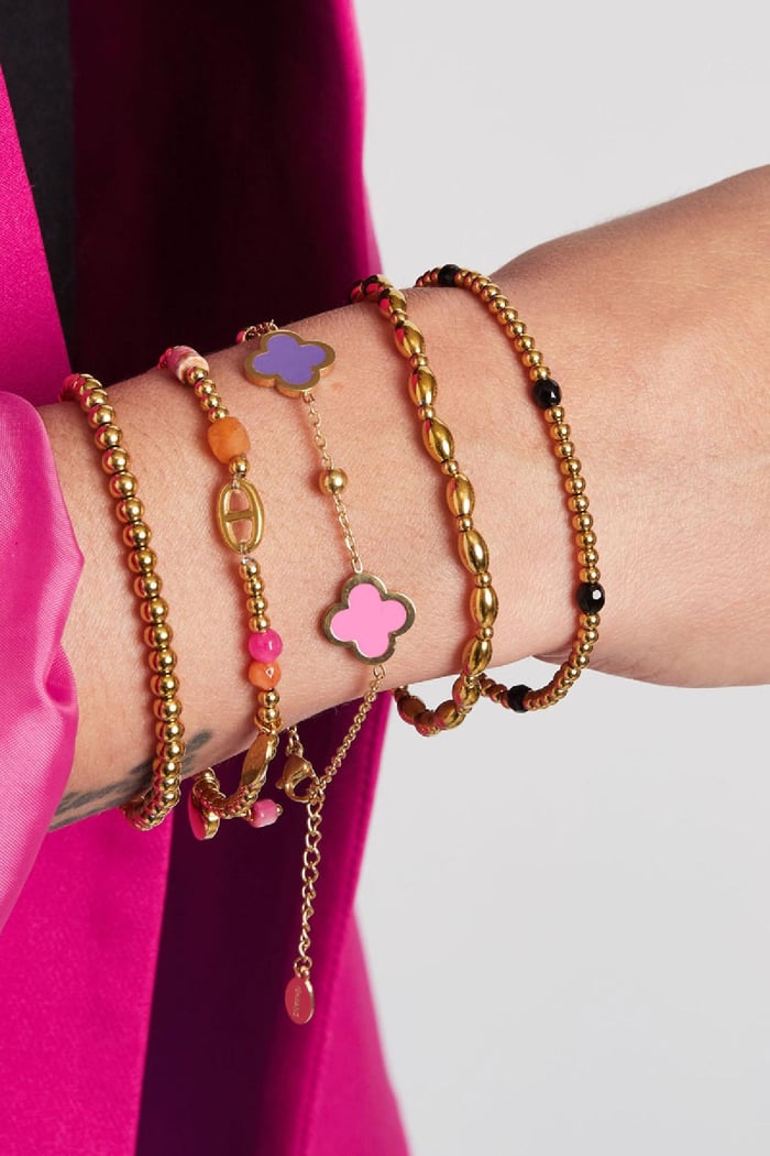 Armband drei Kleeblätter Grün Edelstahl h5Bild4